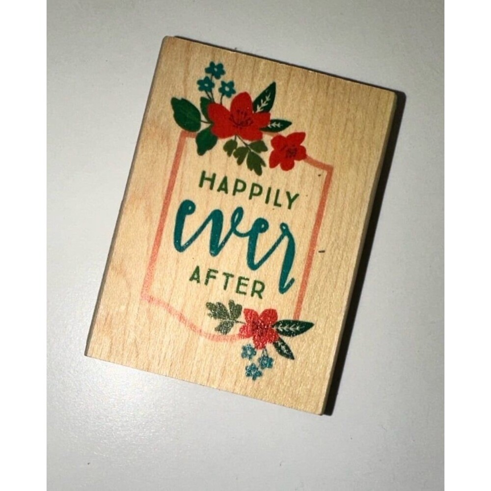 Wooden Rubber Stamp Happily Ever After Hobby Lobby